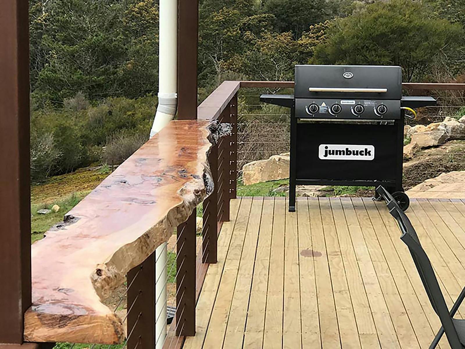 Huge deck with BBQ overlooking the Ringarooma river