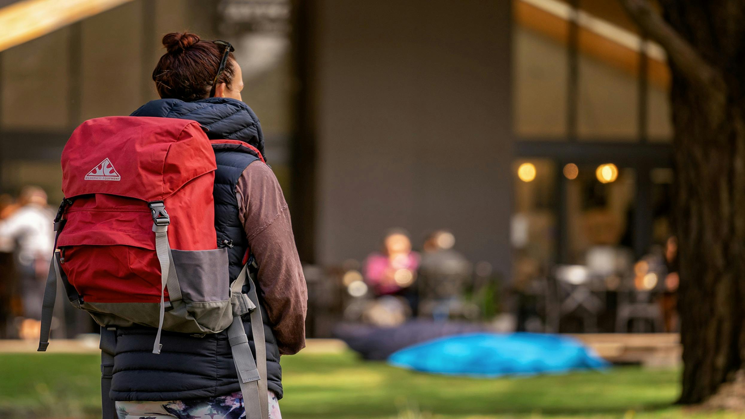 Person Wearing Day Pack