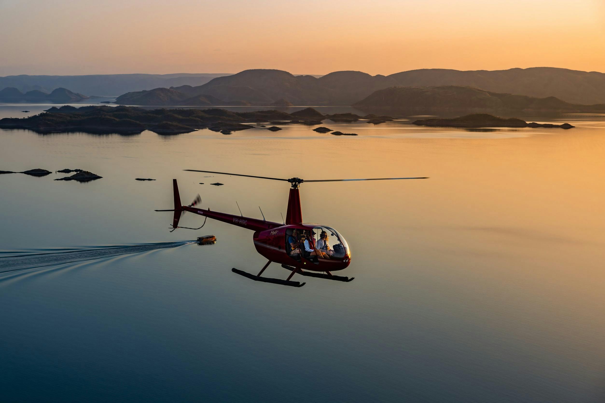 Flying over Lake Argyle