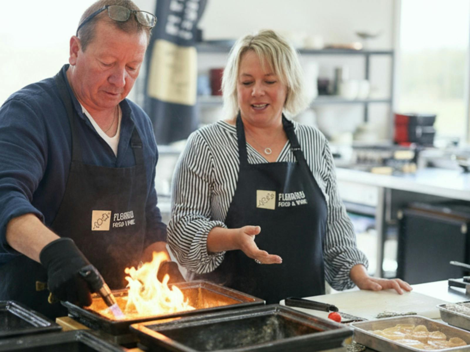 The Mazzocato's love to play with fire in they Steak and Sausage Making Classes