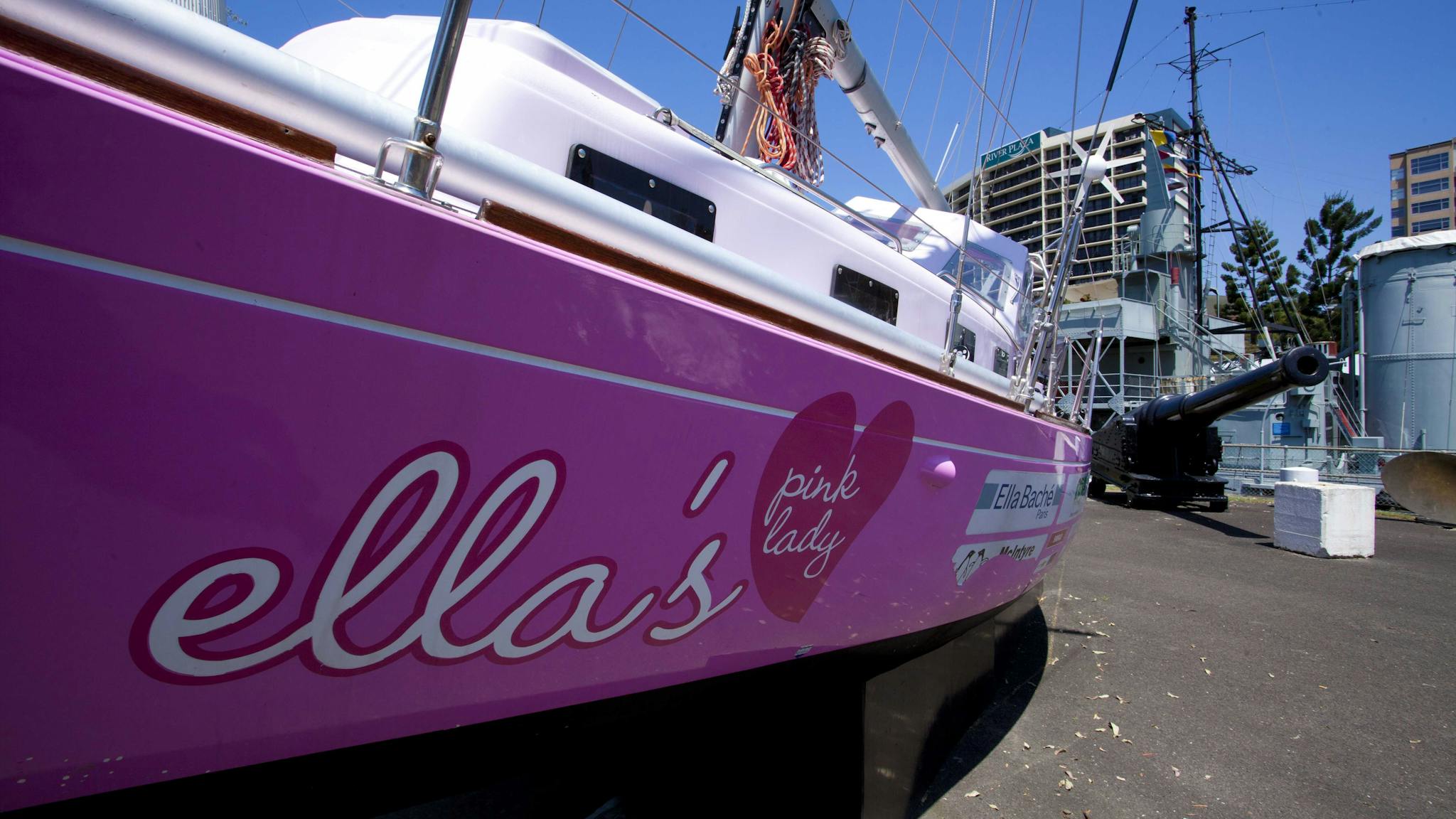 The yacht Pink Lady that 16 year old Jessica Watson sailed around the world.