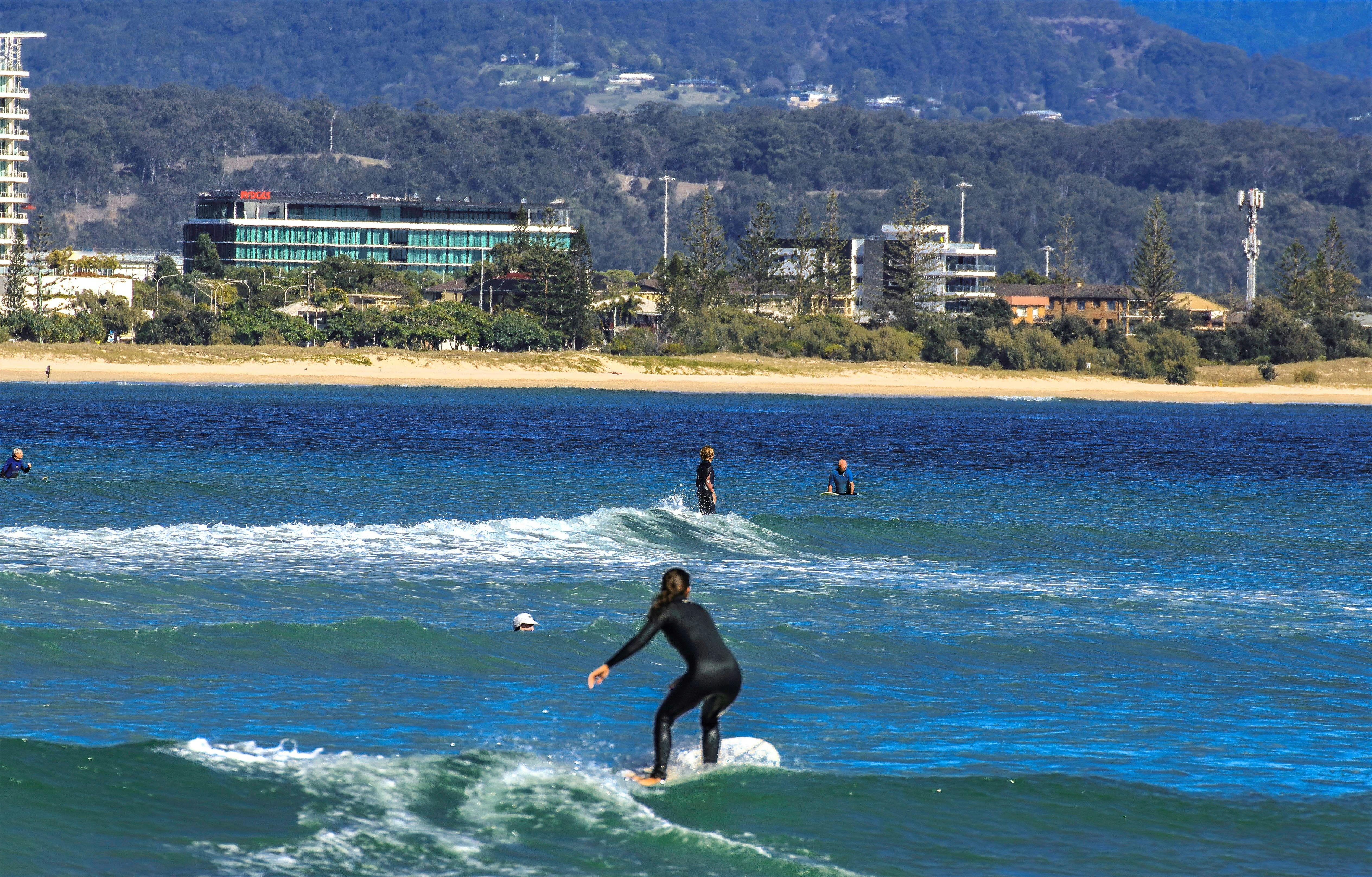 View of Rydges Gold Coast Airport from southern Gold Coast beach