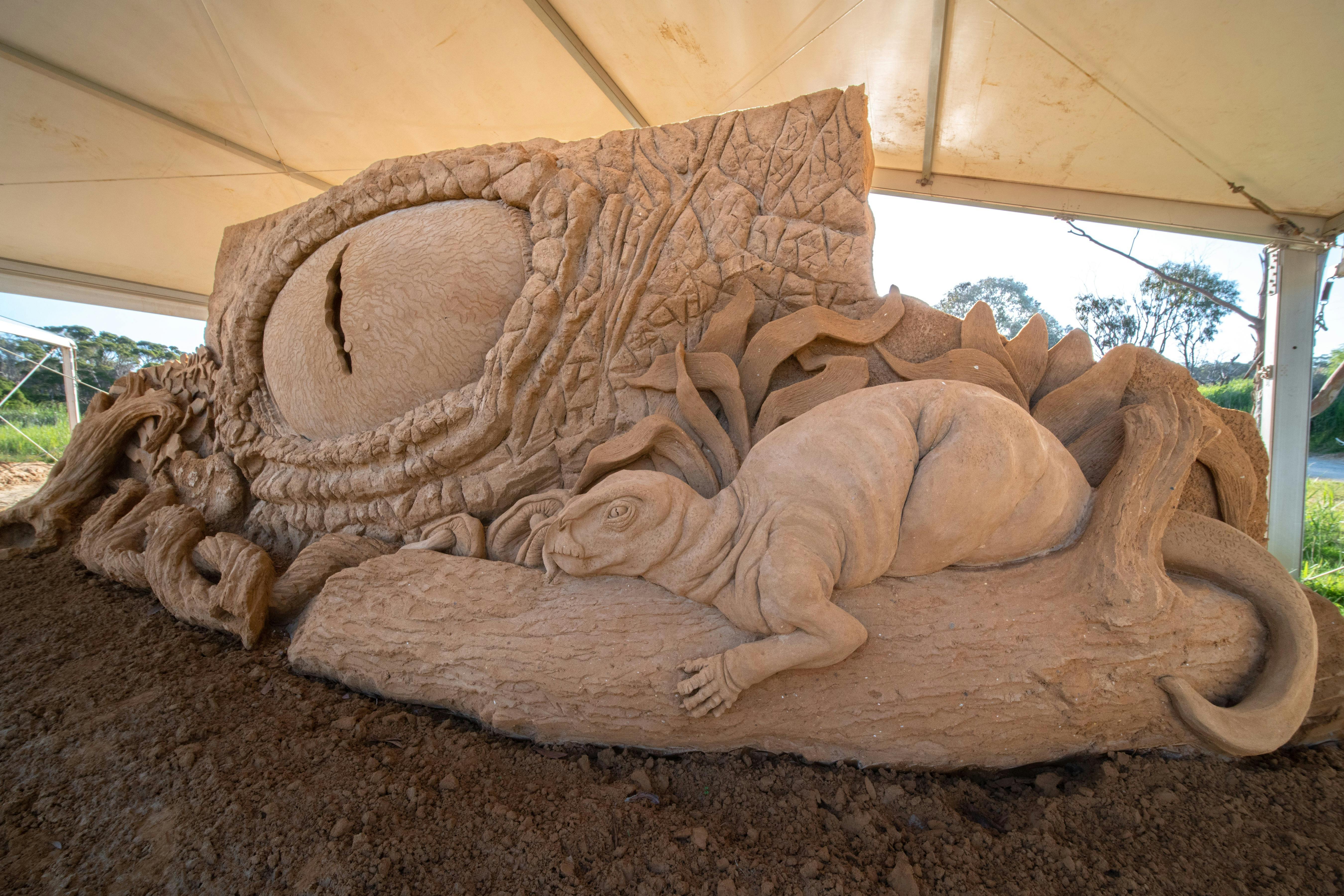 Dino In Sand