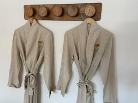 Linen robes.