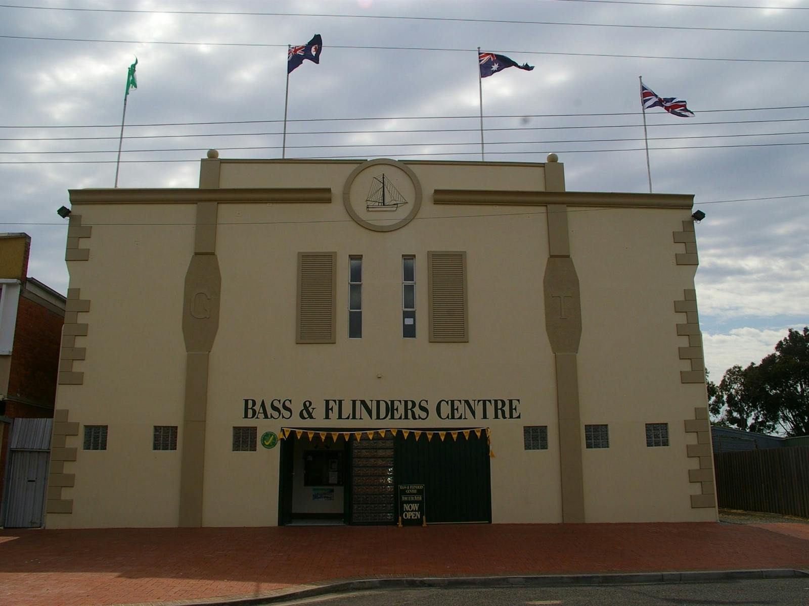 This image is of the Bass and Flinders Centre from outside.