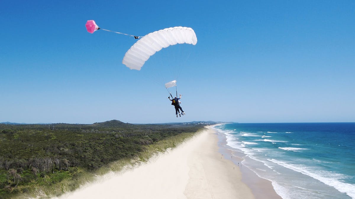 Skydive Ramblers Sunshine Coast - Tandem Landing near Twin Waters