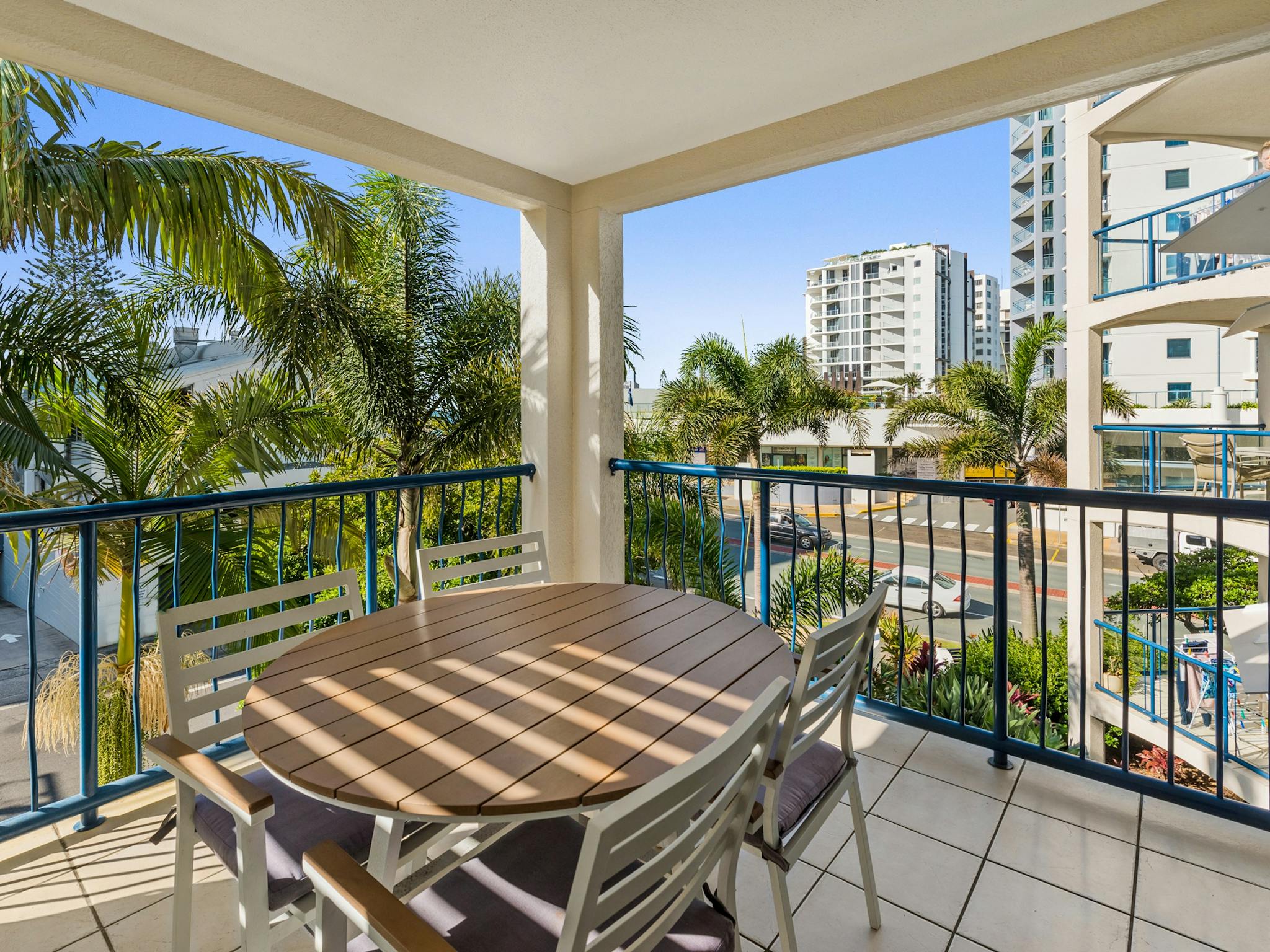 View from balcony partial ocean view apartment View from balcony partial ocean view apartment