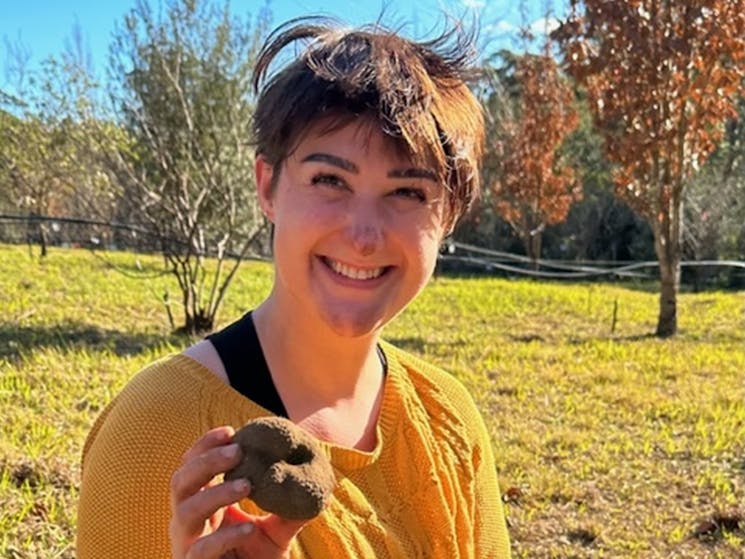 A broad smile on finding a truffle