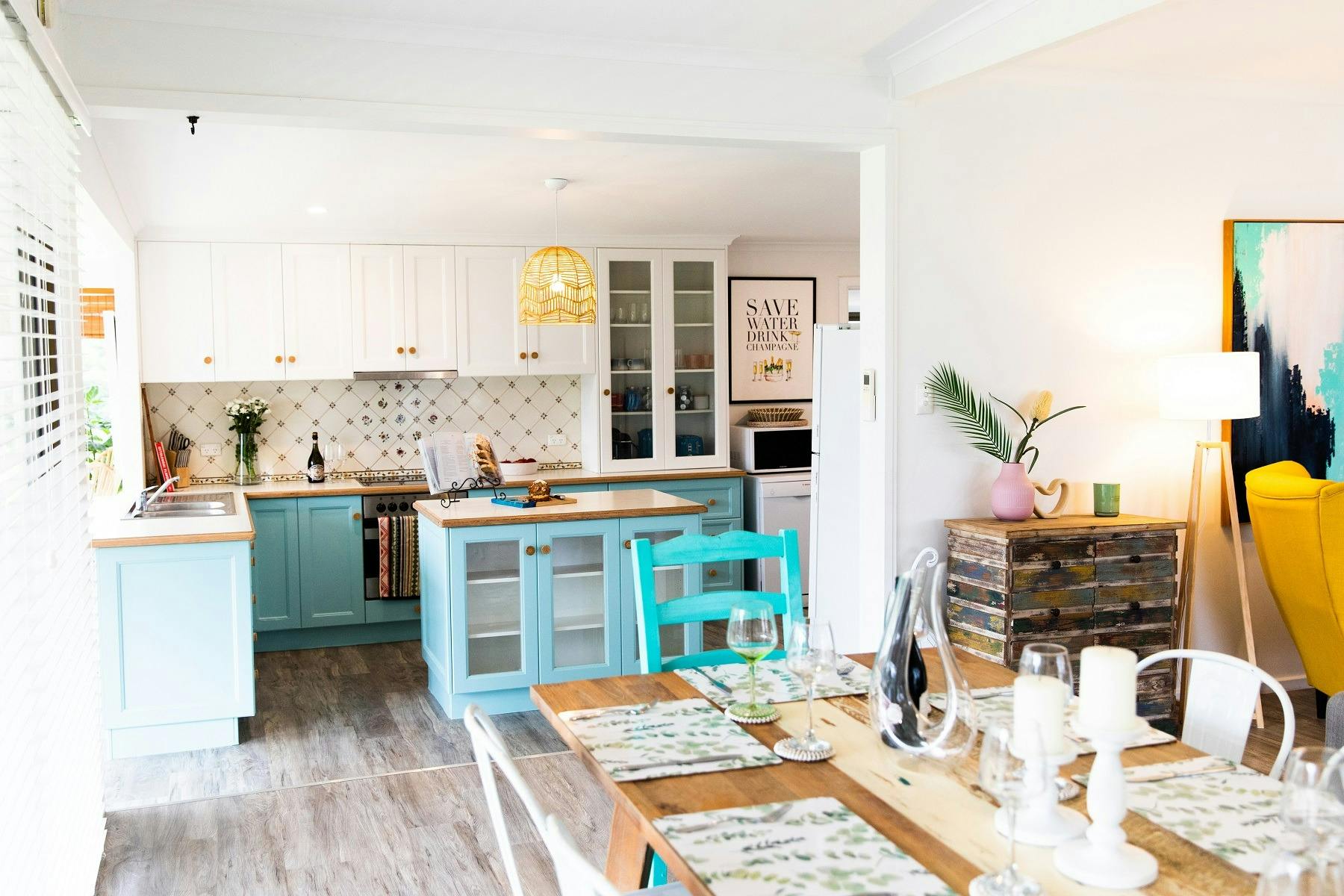 We designed the kitchen to make cooking and entertaining easy and enjoyable.