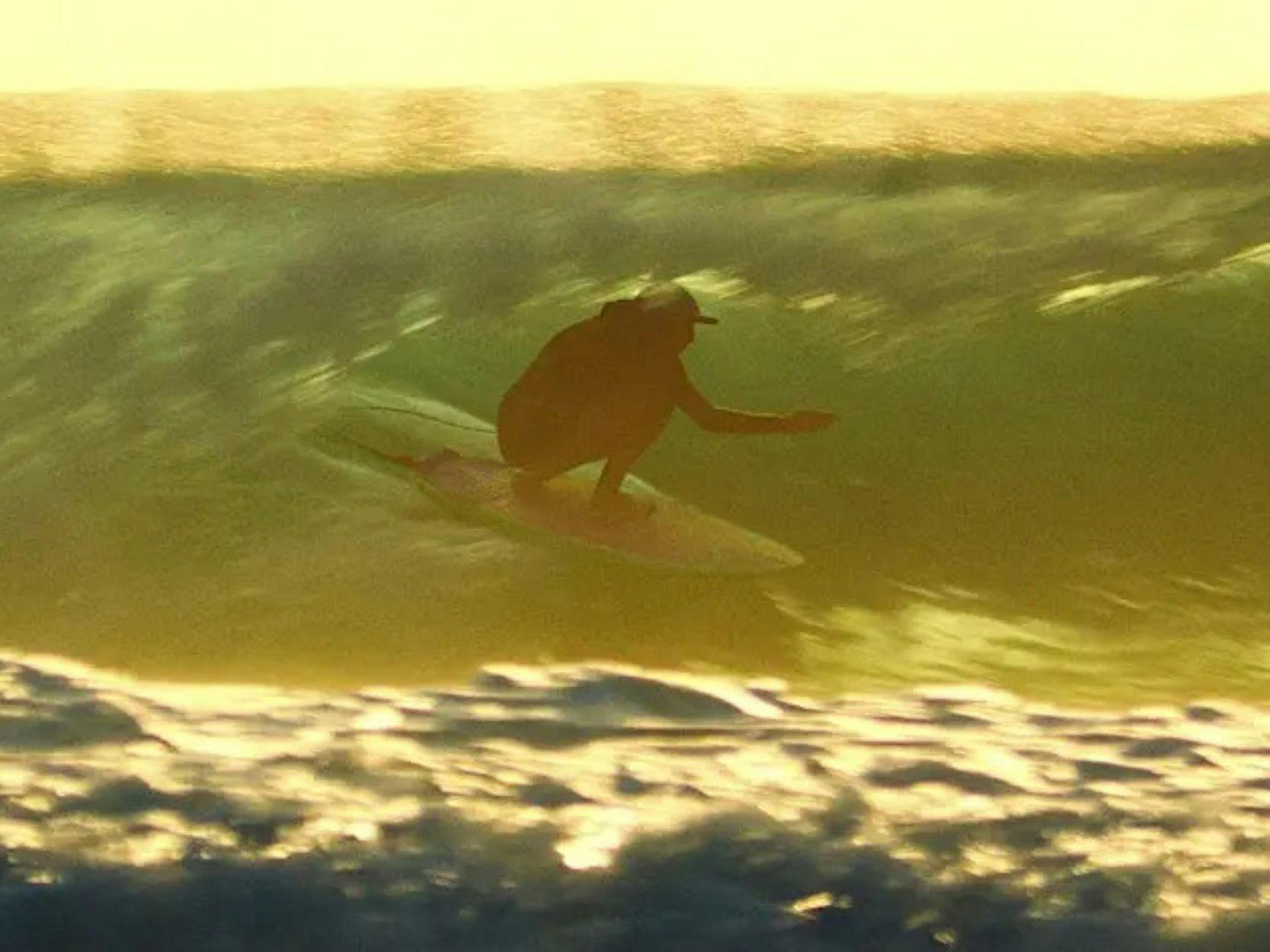 Man surfing in Indonesia