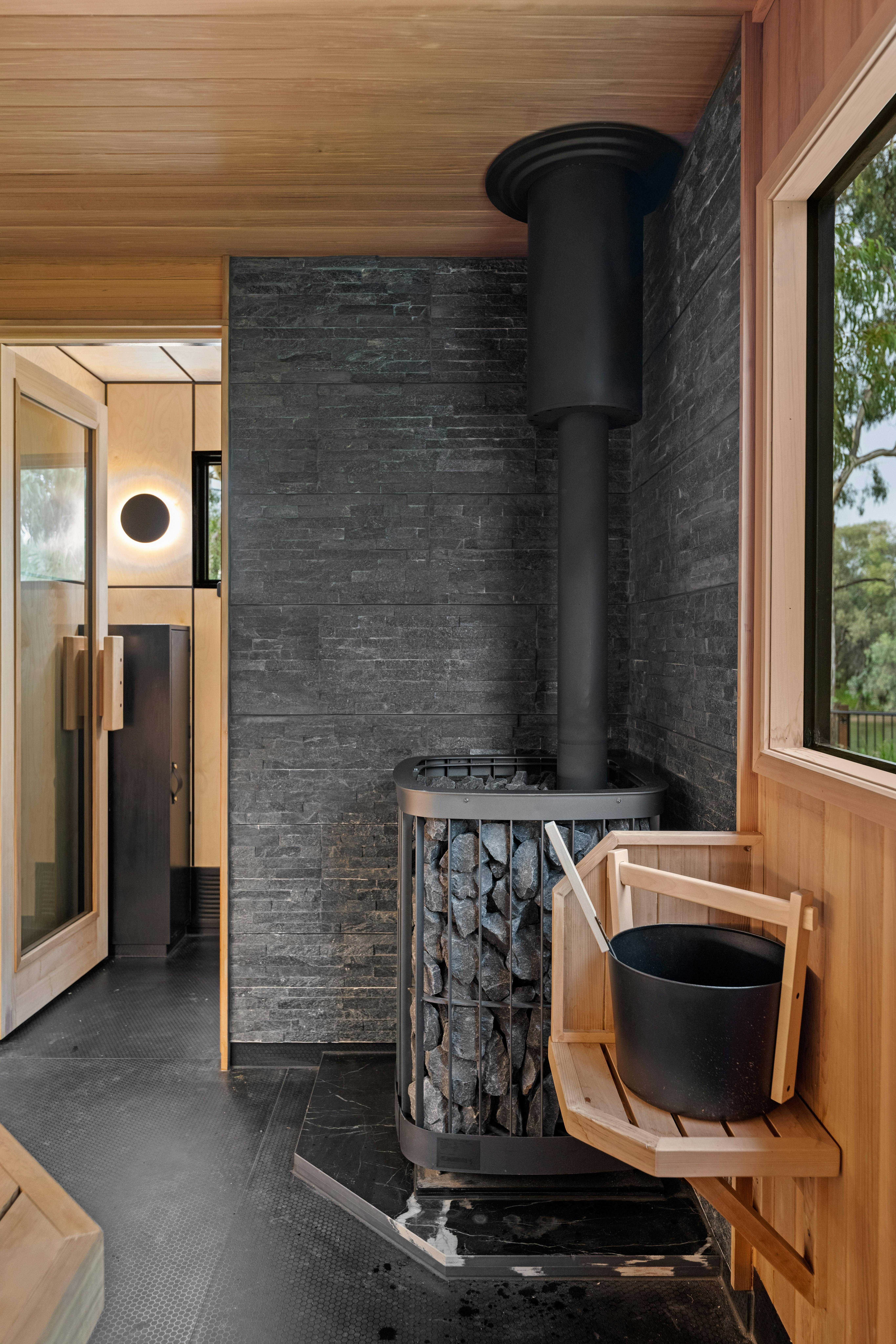 Image showing Wood Fire Stove and Internal Change Room.