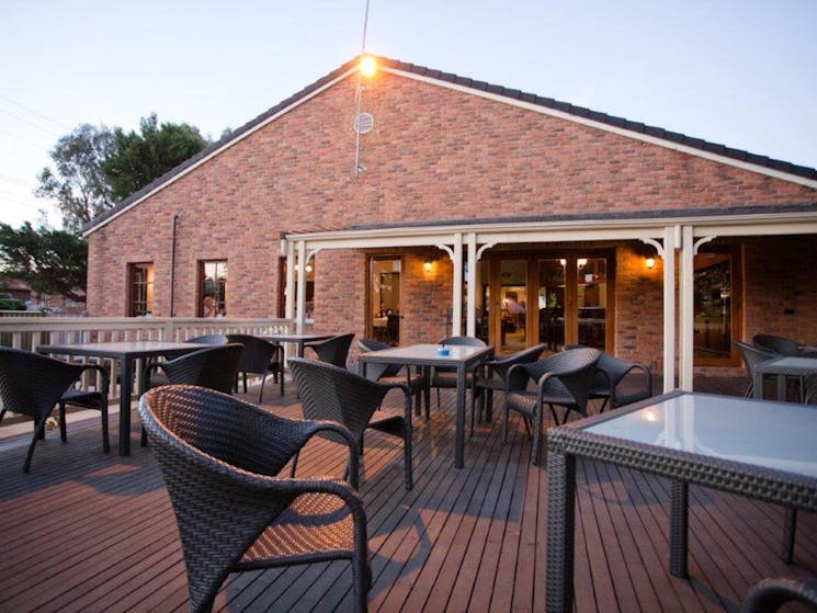 Verandah with outdoor seating