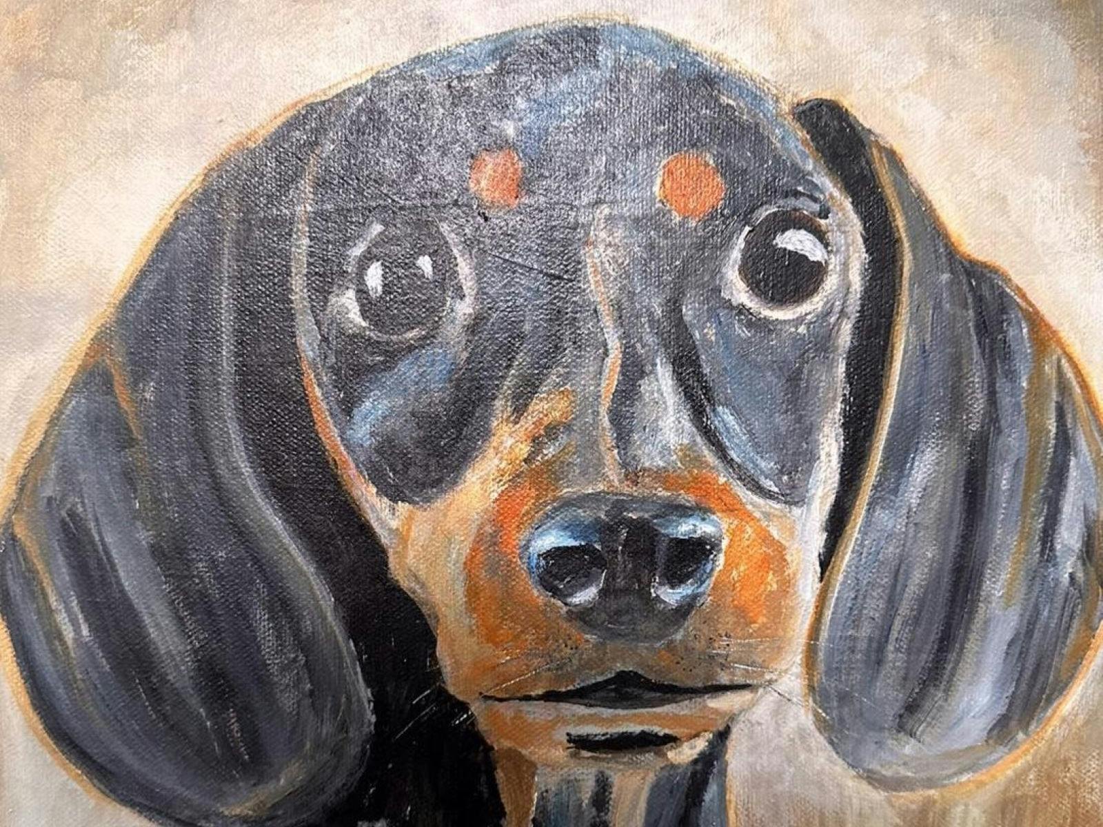 Painting of a dog