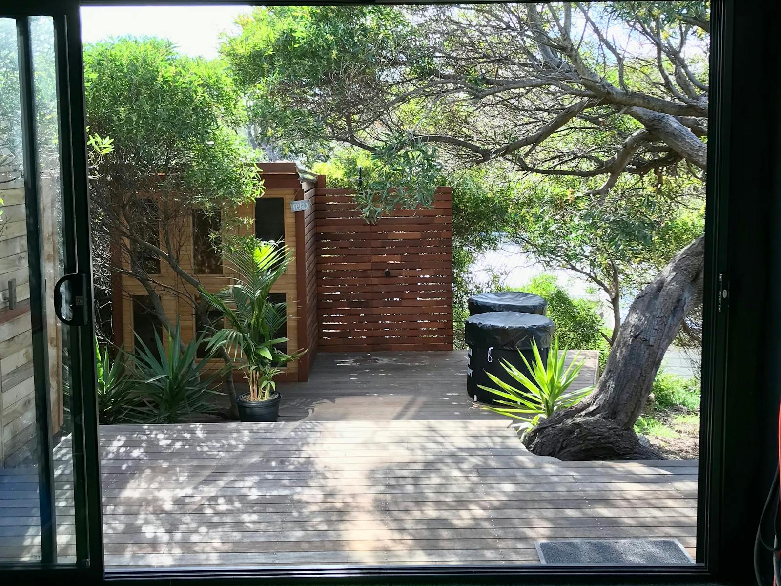 View from inside the studio