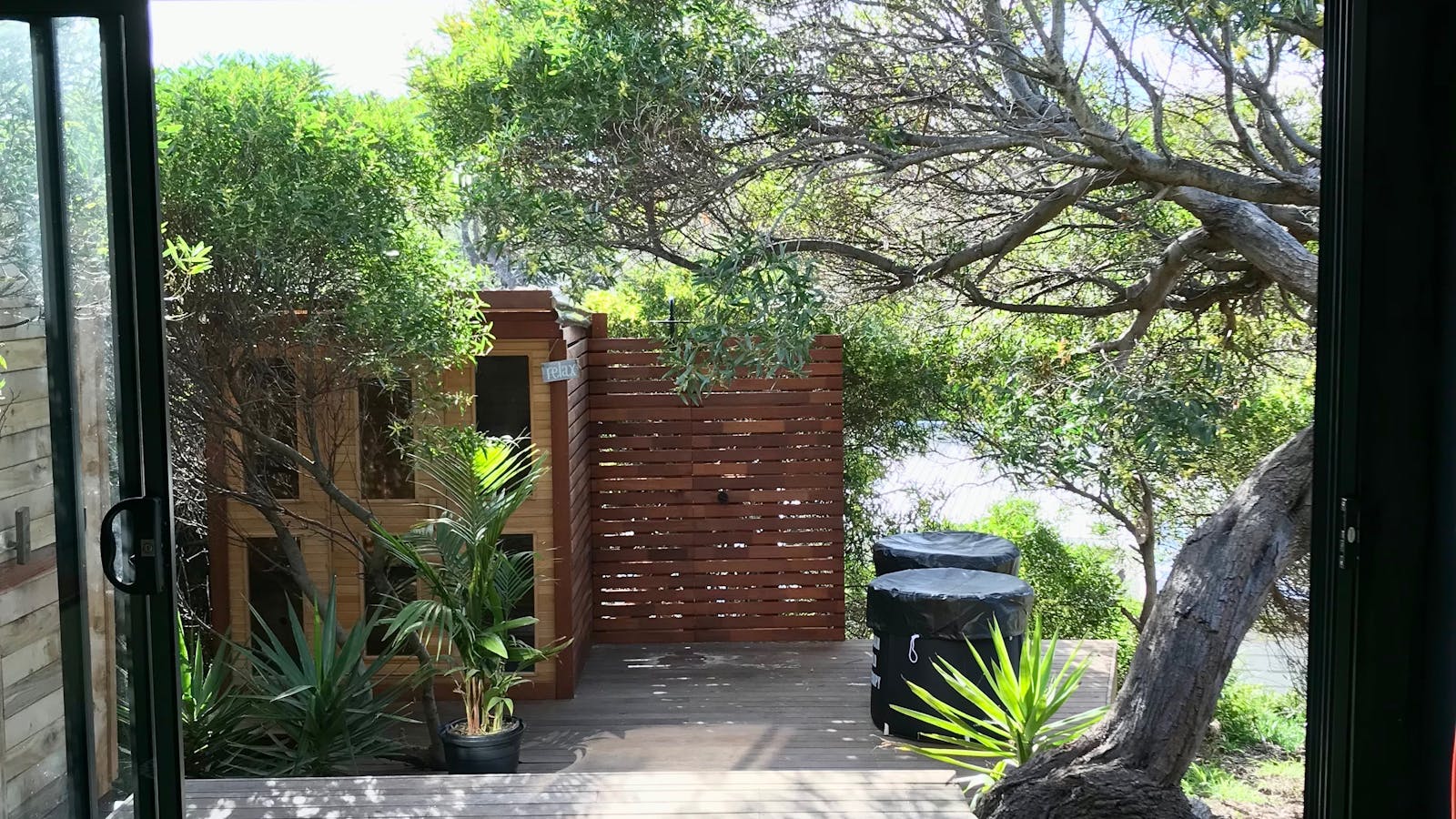 View from inside the studio