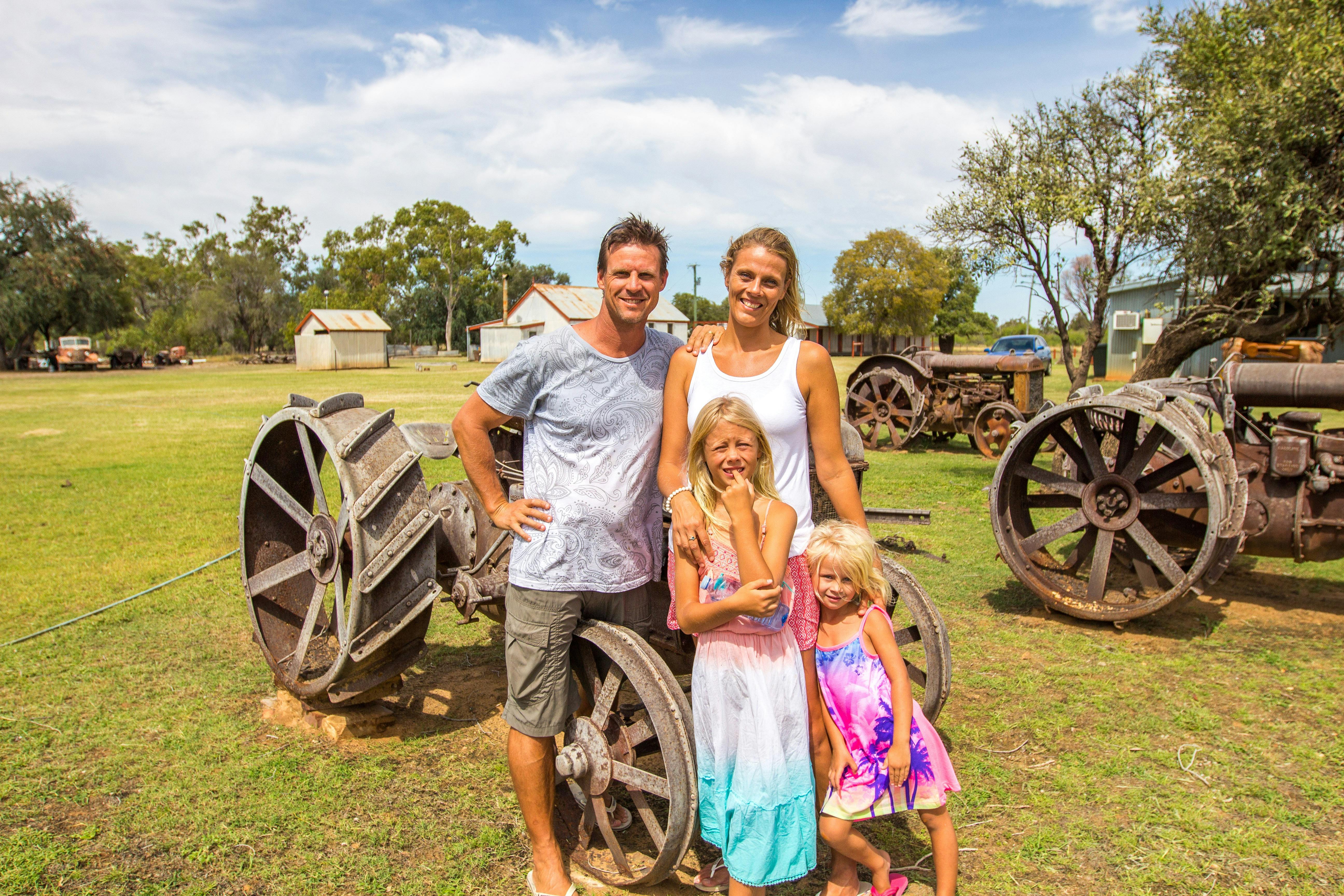 Family at Blackall Woolscour