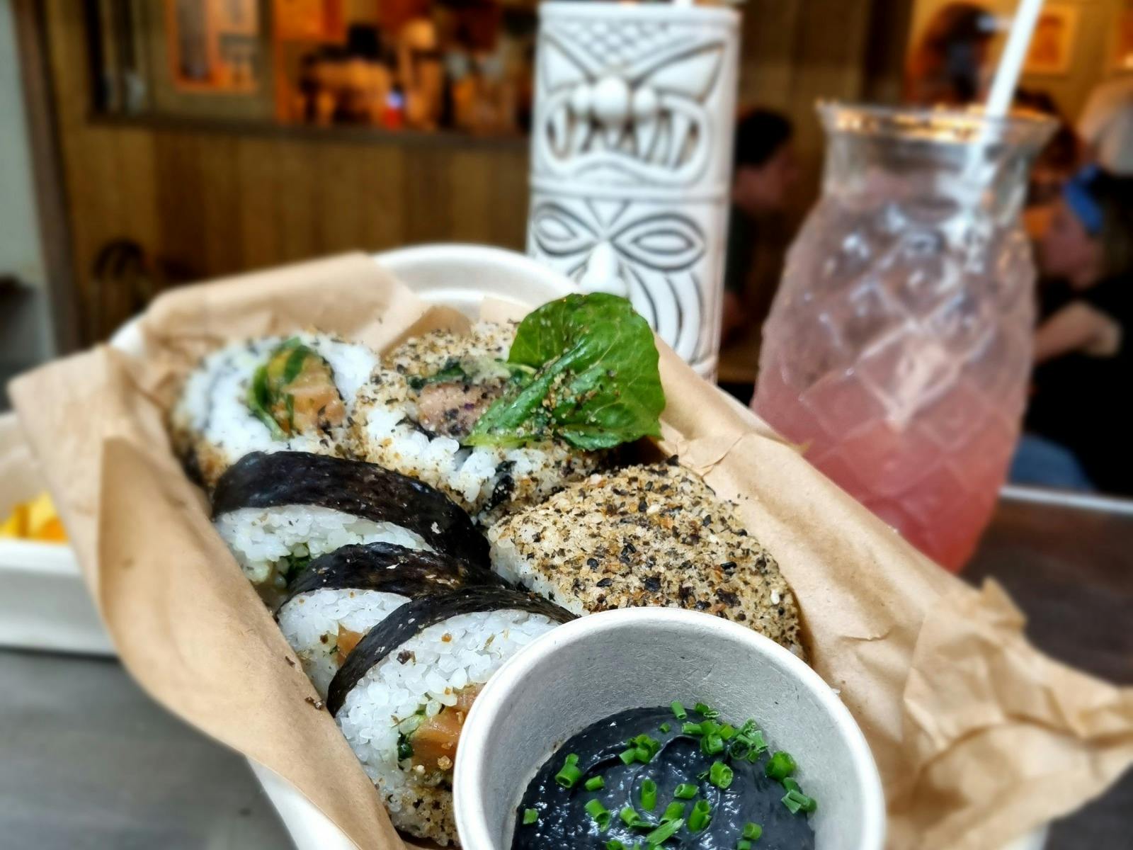 Sushi and cocktails