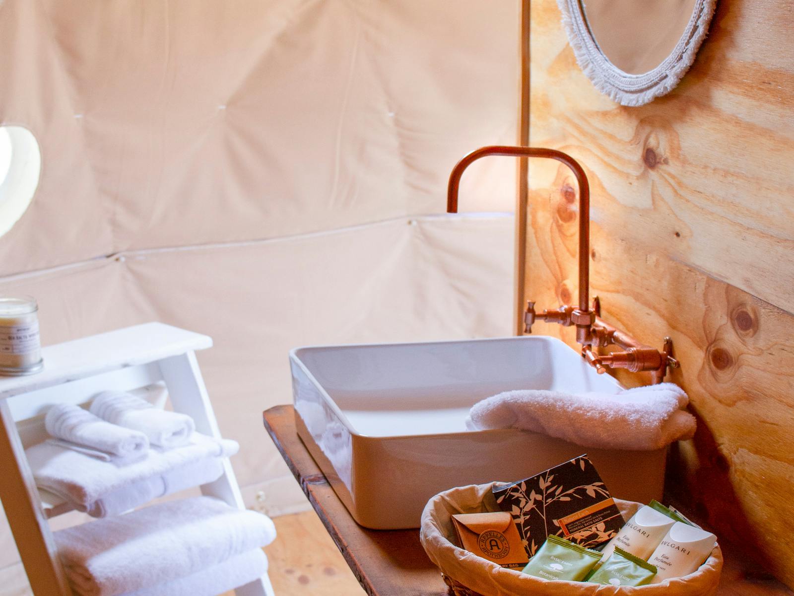 Domescapes glamping with ensuite in a geodesic dome