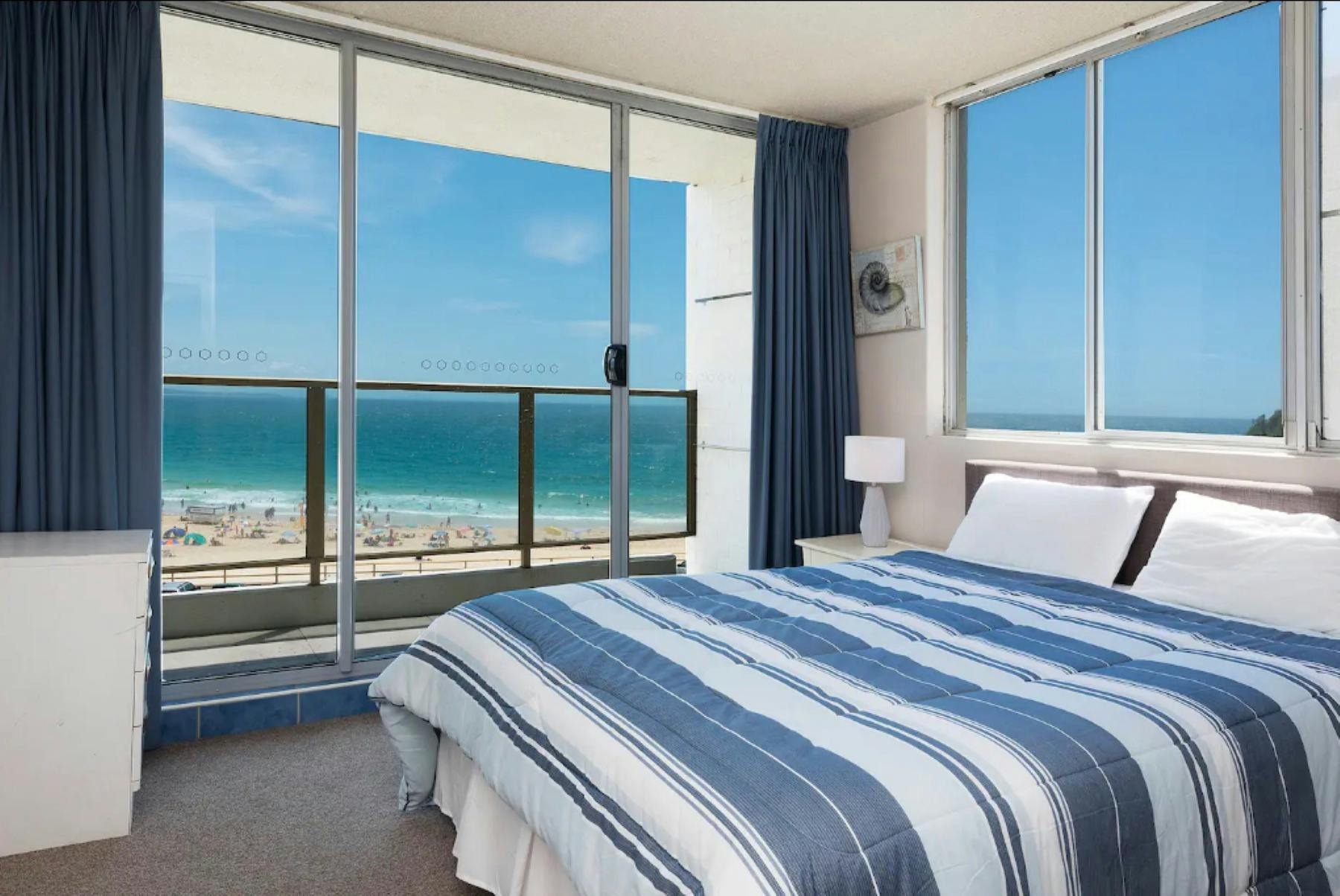 Bedroom with Queen bed and ocean views