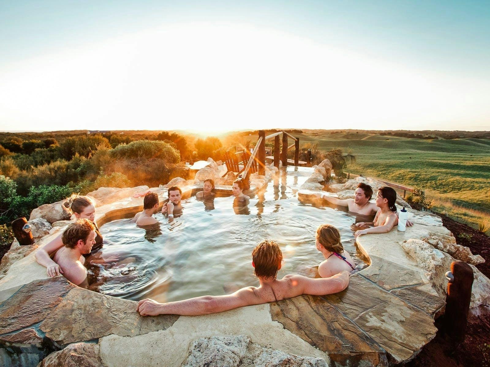 Peninsula Hot Spring by helicopter