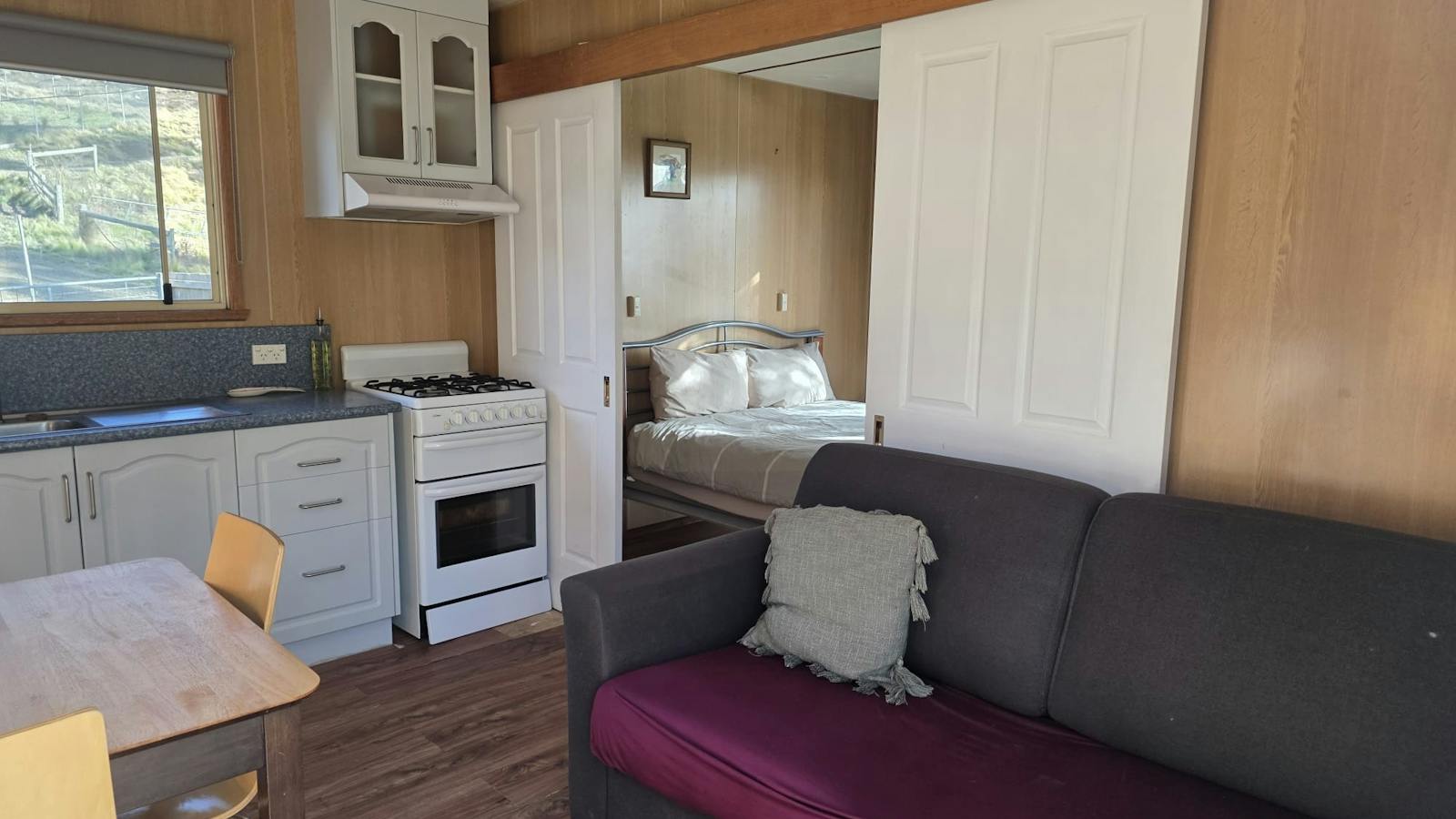 Open-plan living and dining area
