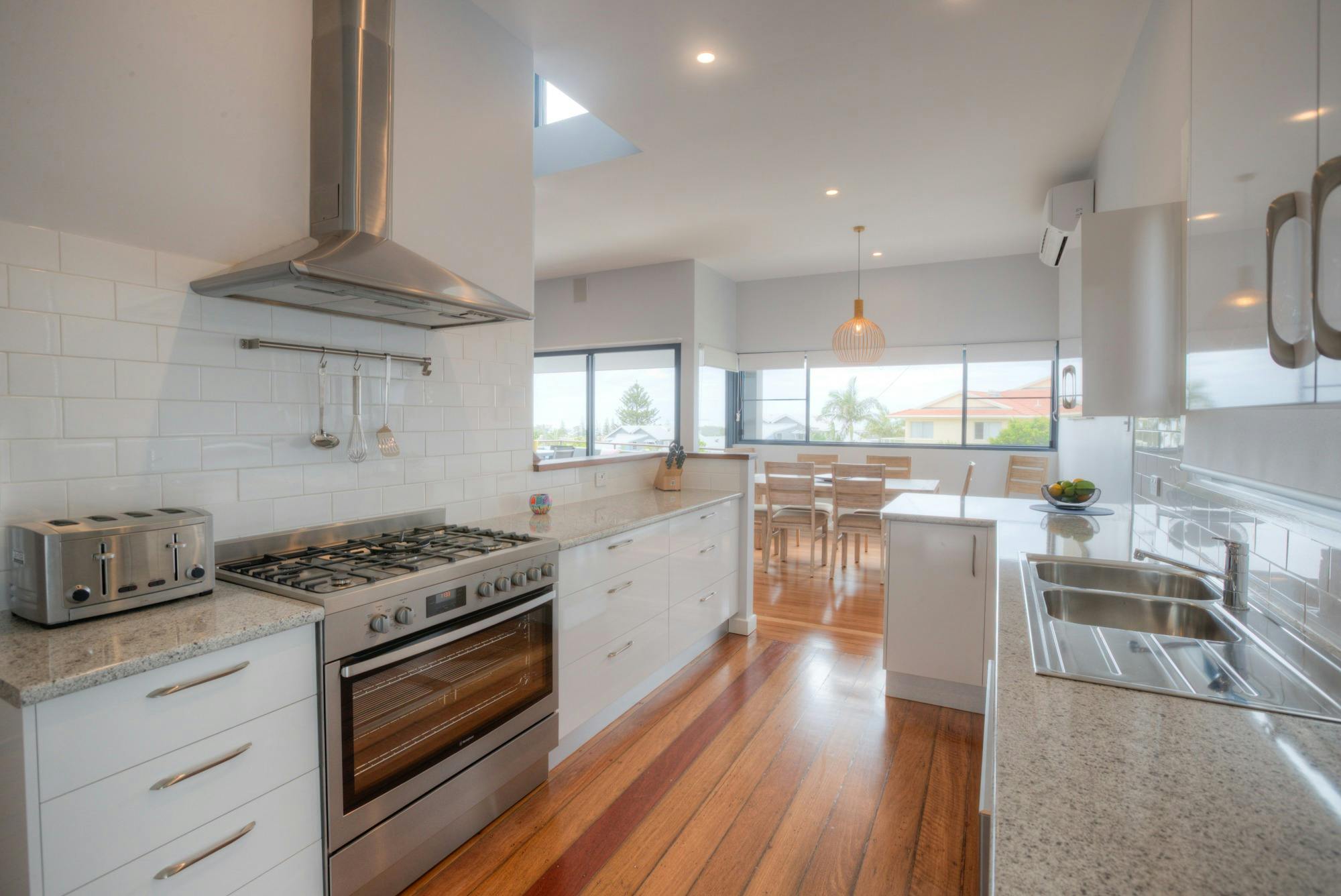 Kitchen looking out to ocean