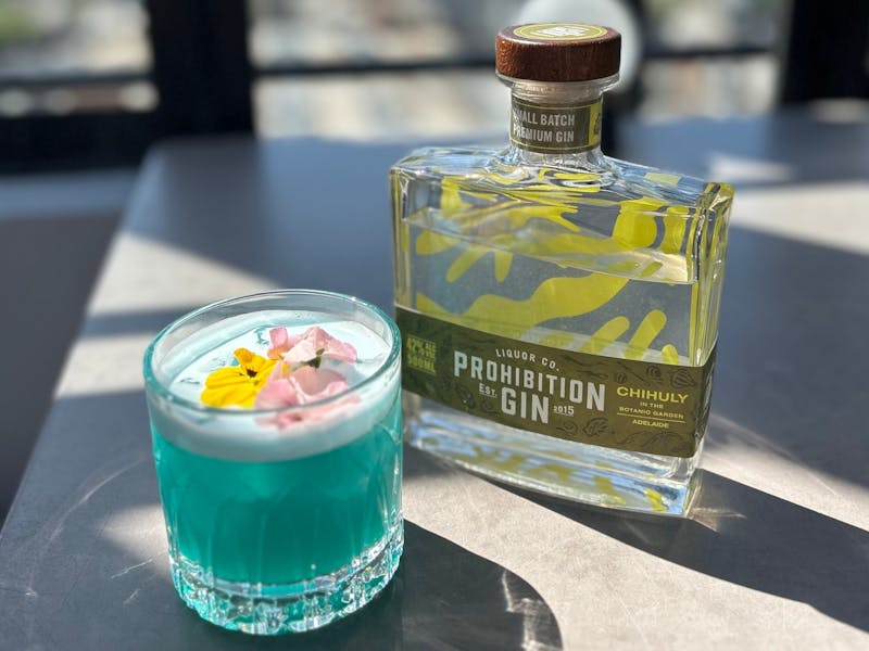 Image for Chihuly in the Botanic Garden Gin Cocktail at Merrymaker Rooftop Bar