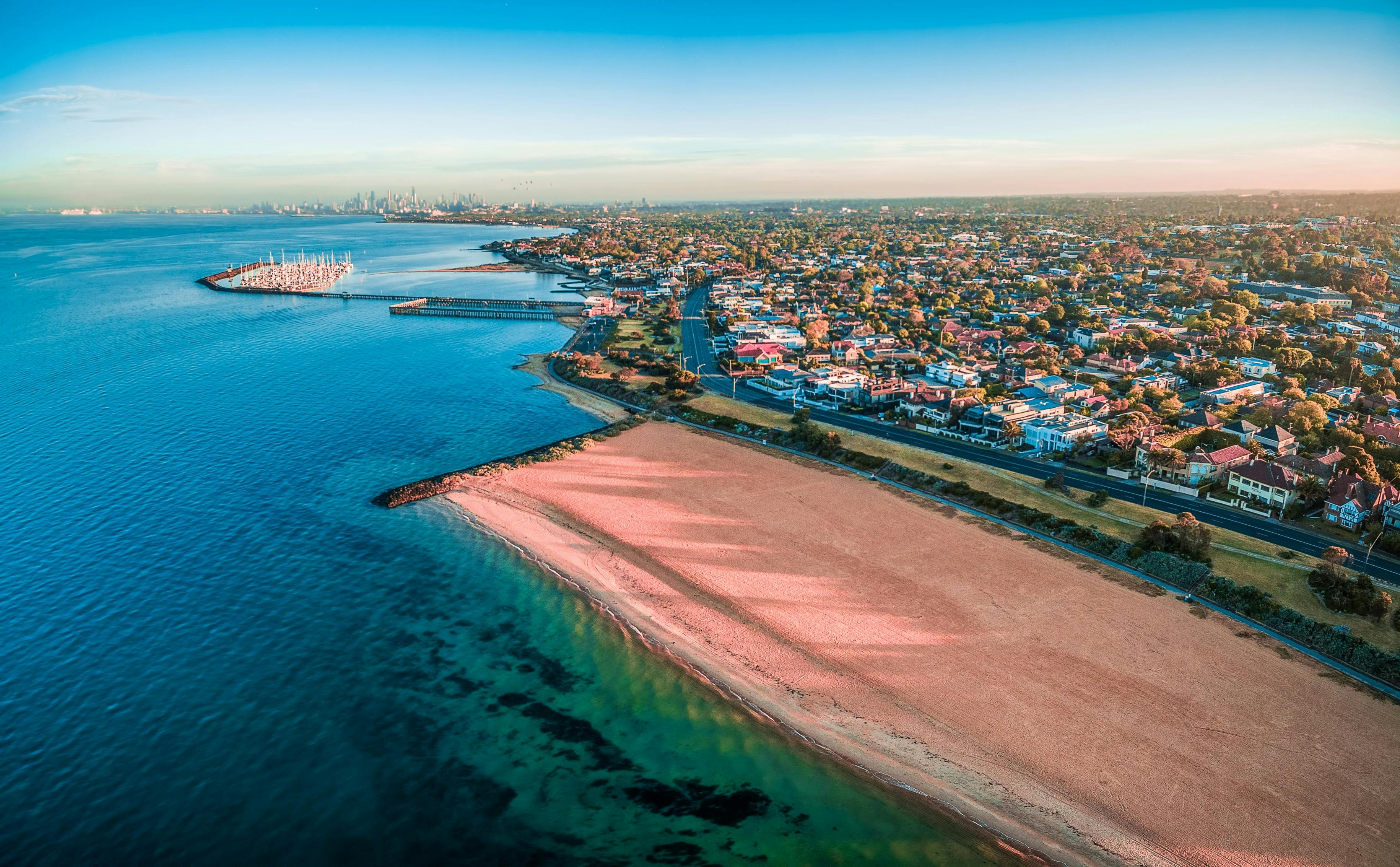 Brighton beach in Melbourne, a popular tourist destination.