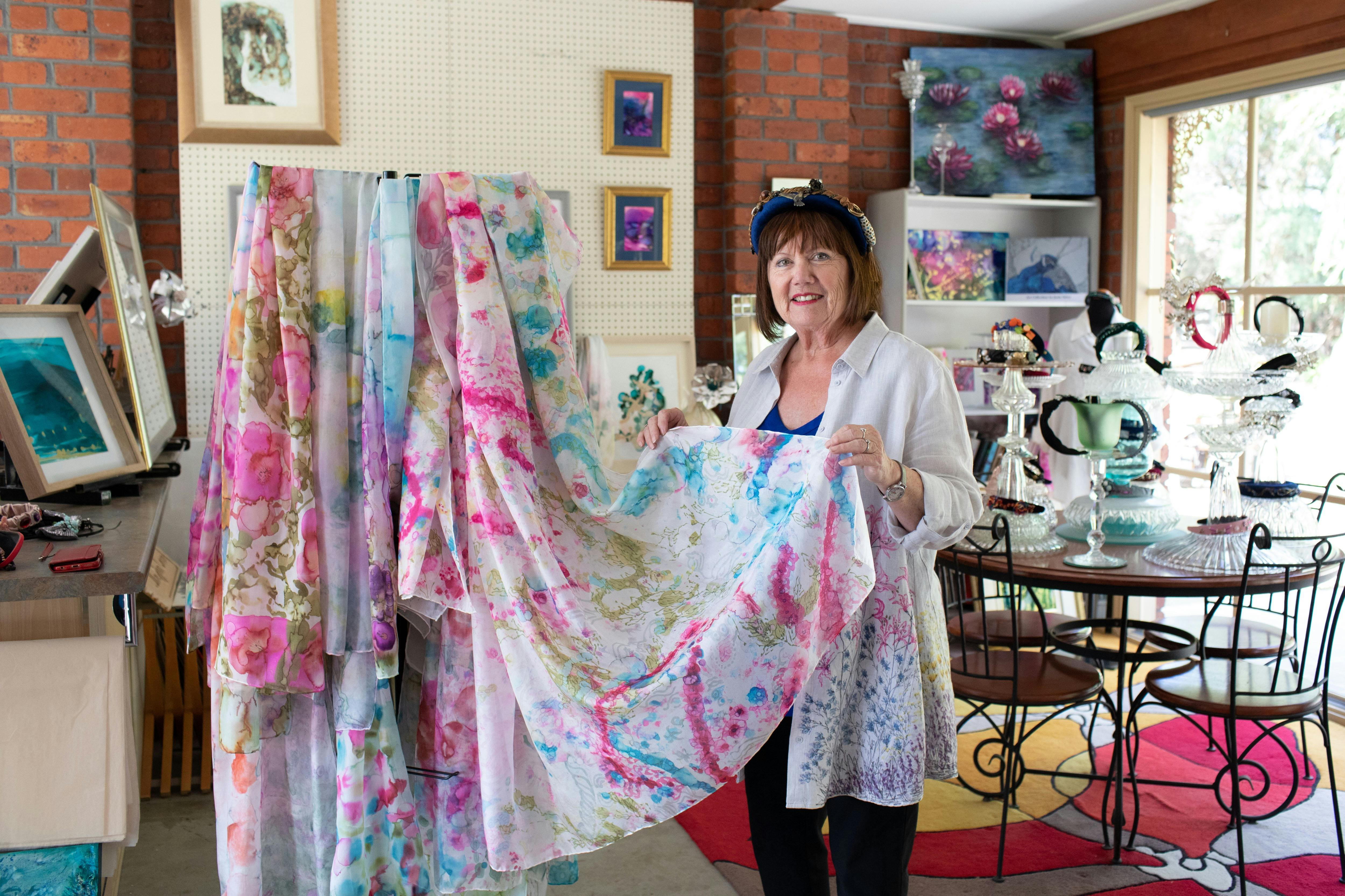 Janis Taber in her studio