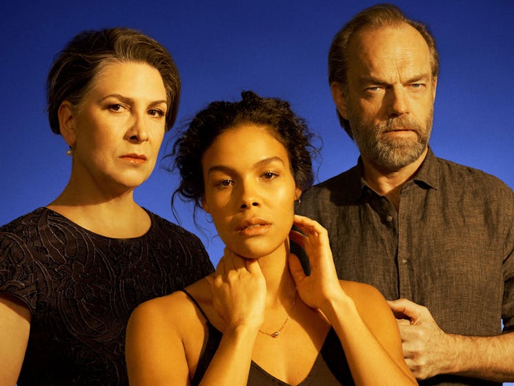 Pamela Rabe, Zahra Newman and Hugo Weaving in Cat on a Hot Tin Roof