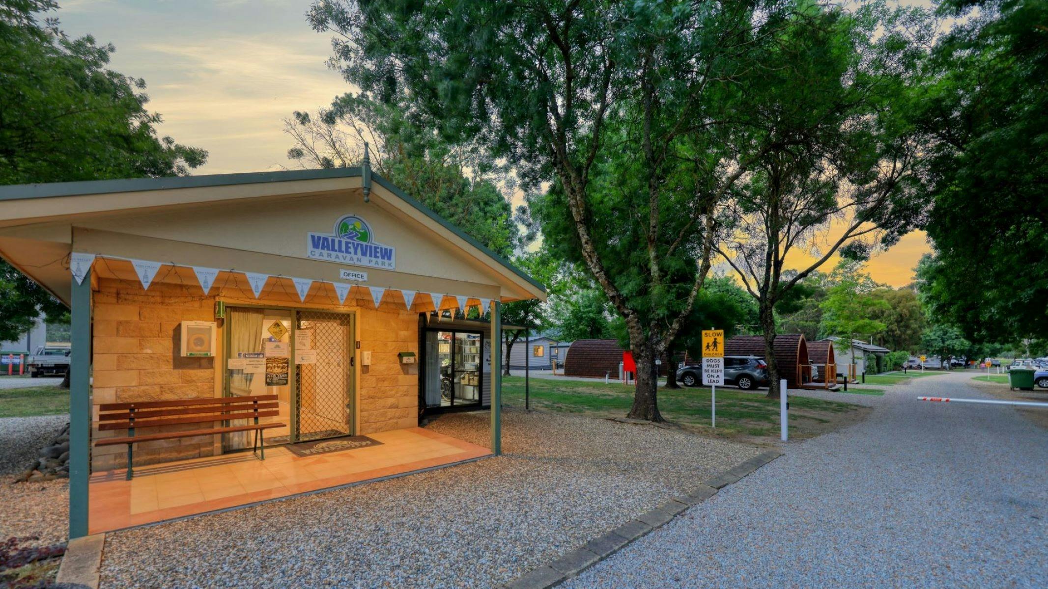 Valley View Caravan Park Office and Entry