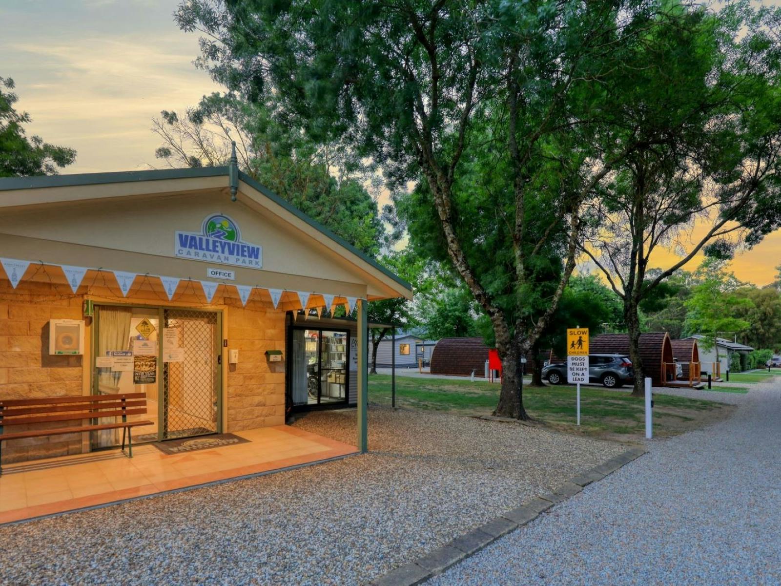 Valley View Caravan Park Office and Entry