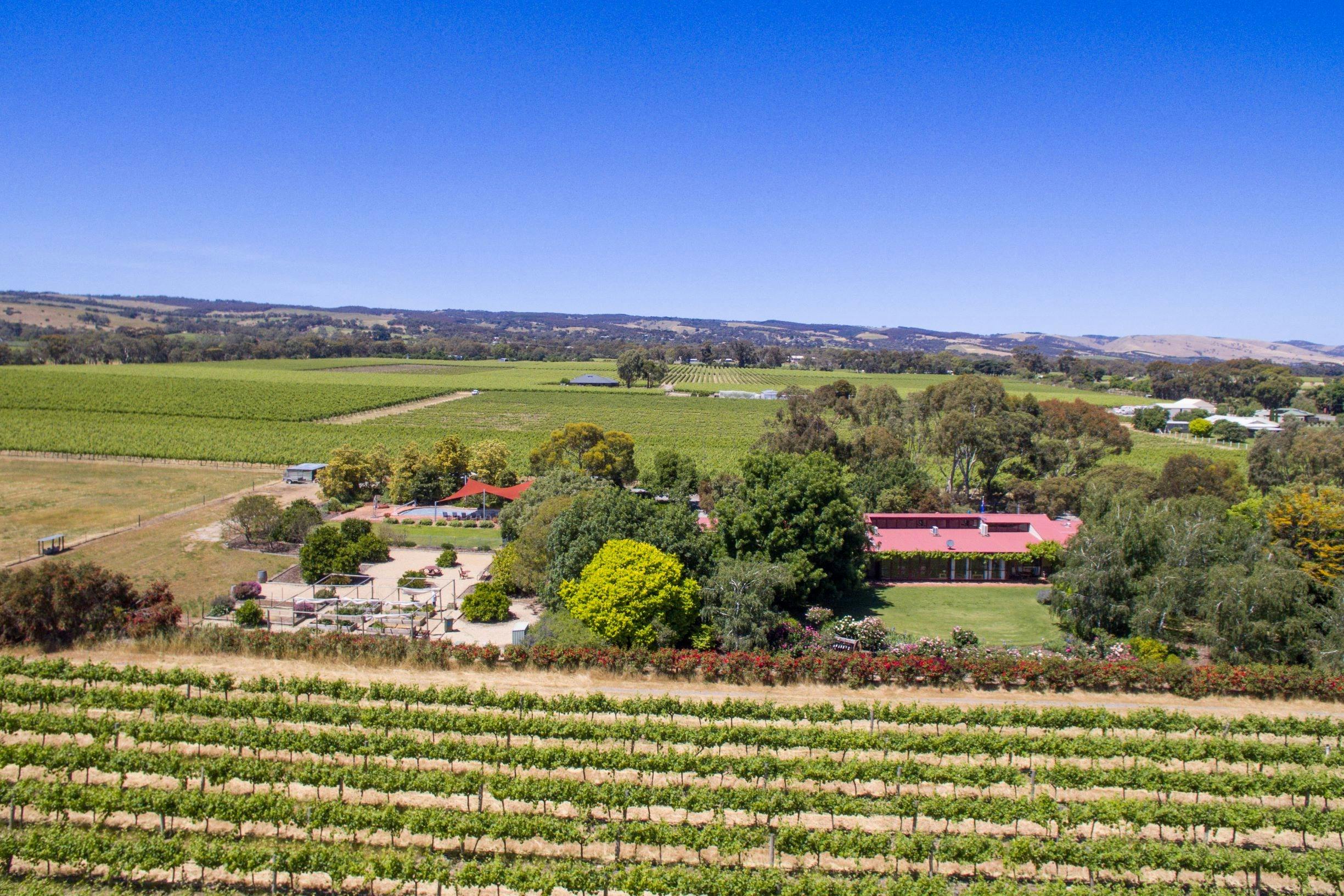 Beautiful Mulberry Lodge from the air