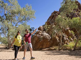 Couple hiking in the East Macdonnell Ranges