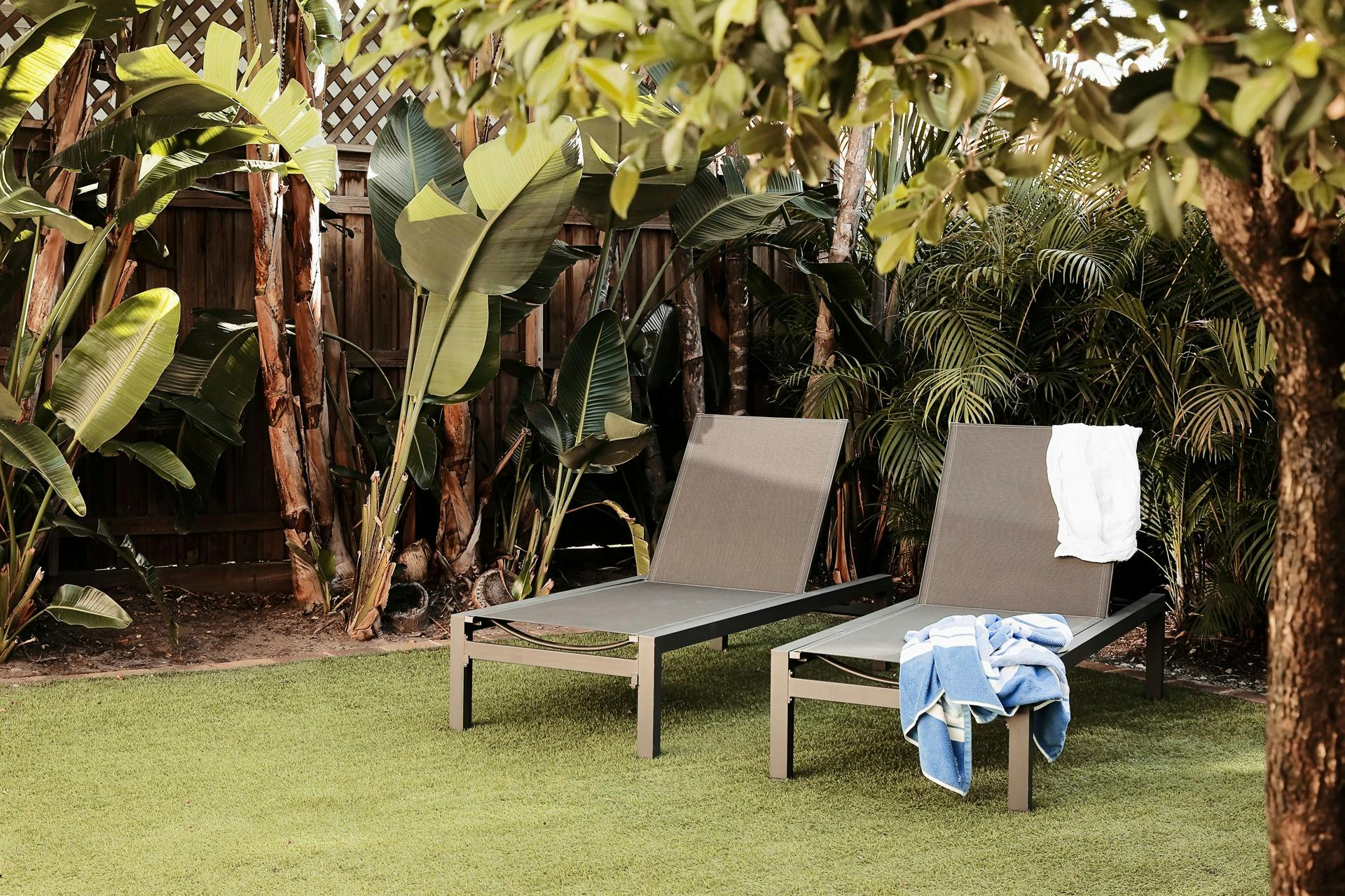 Garden, Furnished balcony with BBQ & furnished Patio