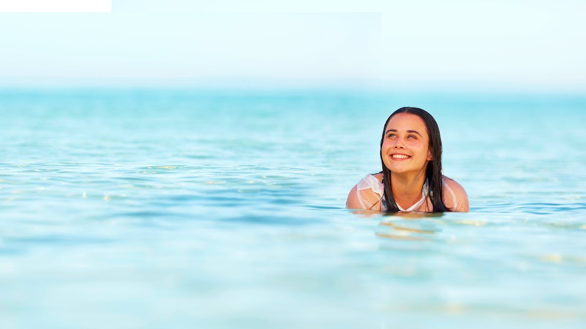 girl swimming