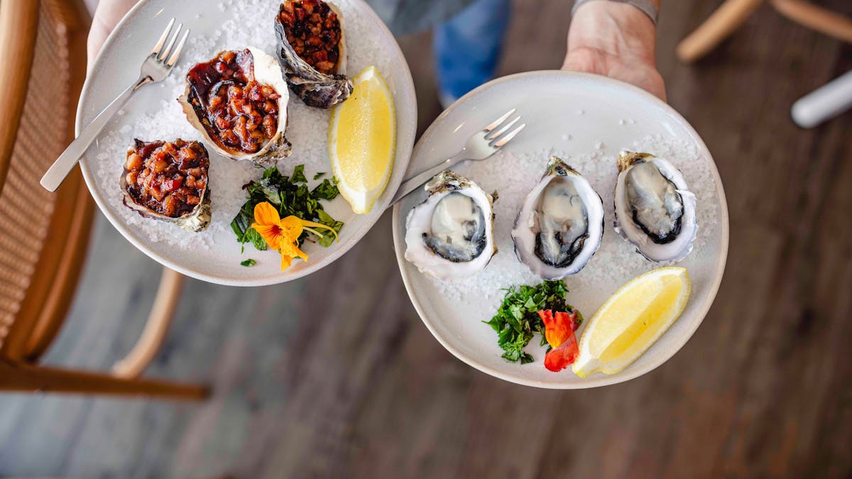 Beautiful Pacific Oysters - choose from Natural or Kilpatrick. Sweet, pillowy and full of flavour