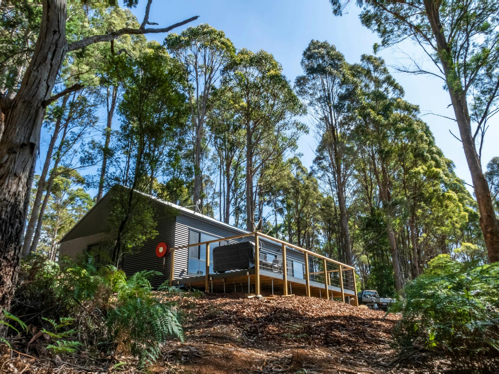 Sitting in the bush is the Barn conference centre, Tasmania