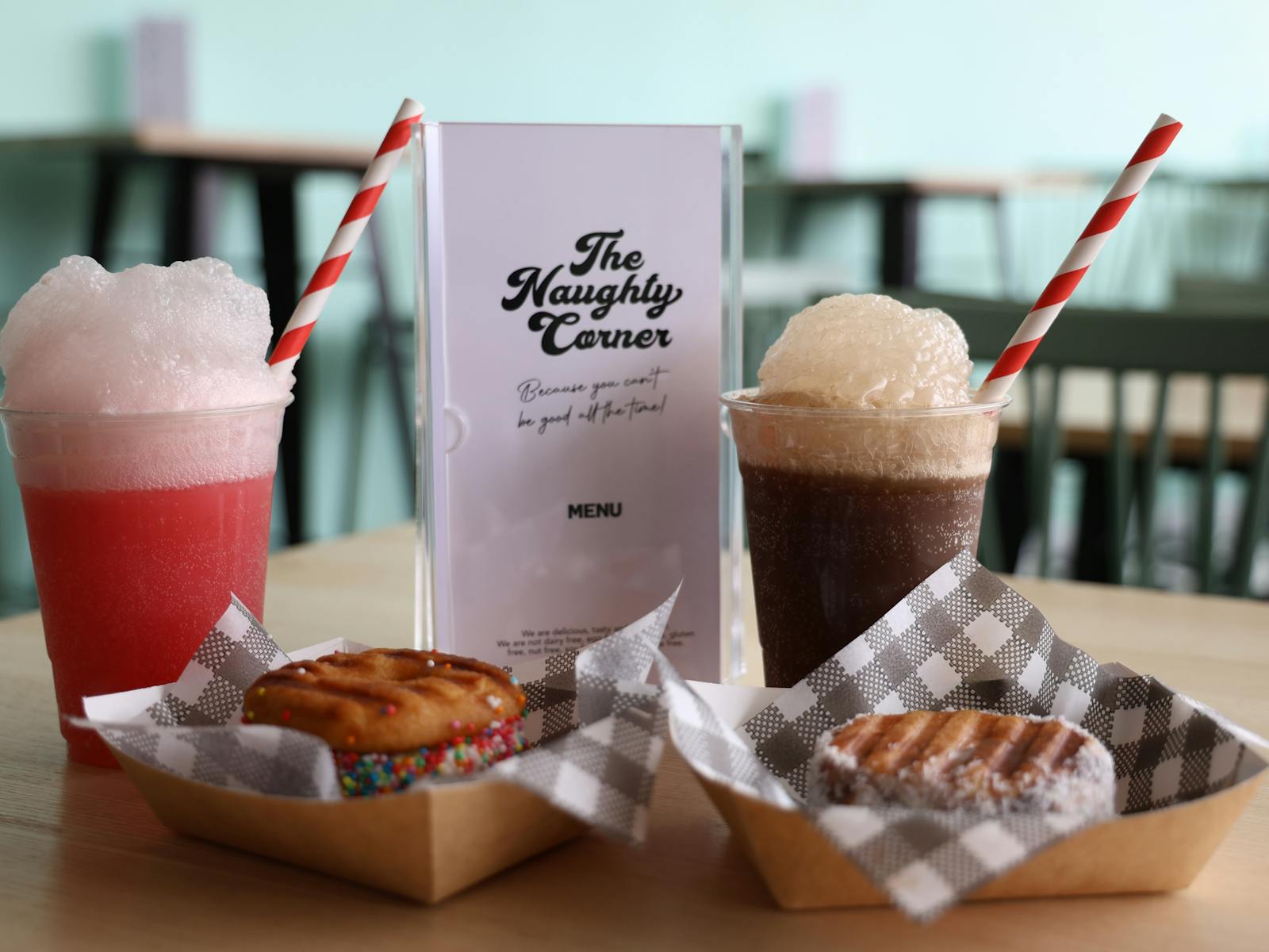 Yummy sweet treat and drinks