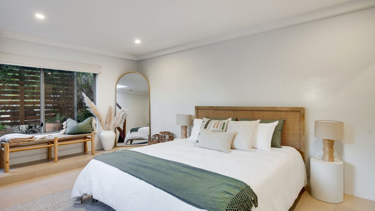 One of five bedrooms