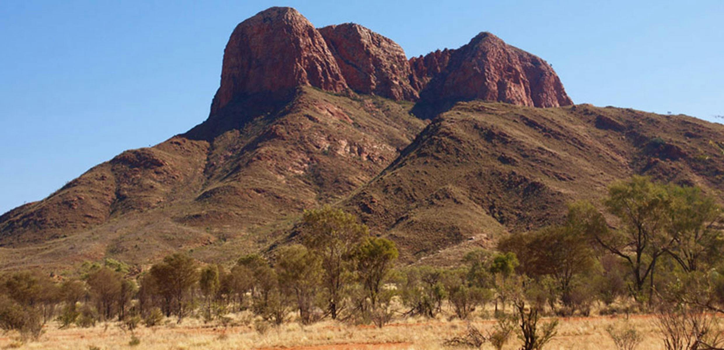 Image of Haasts Bluff a mountain in Central Australia.
