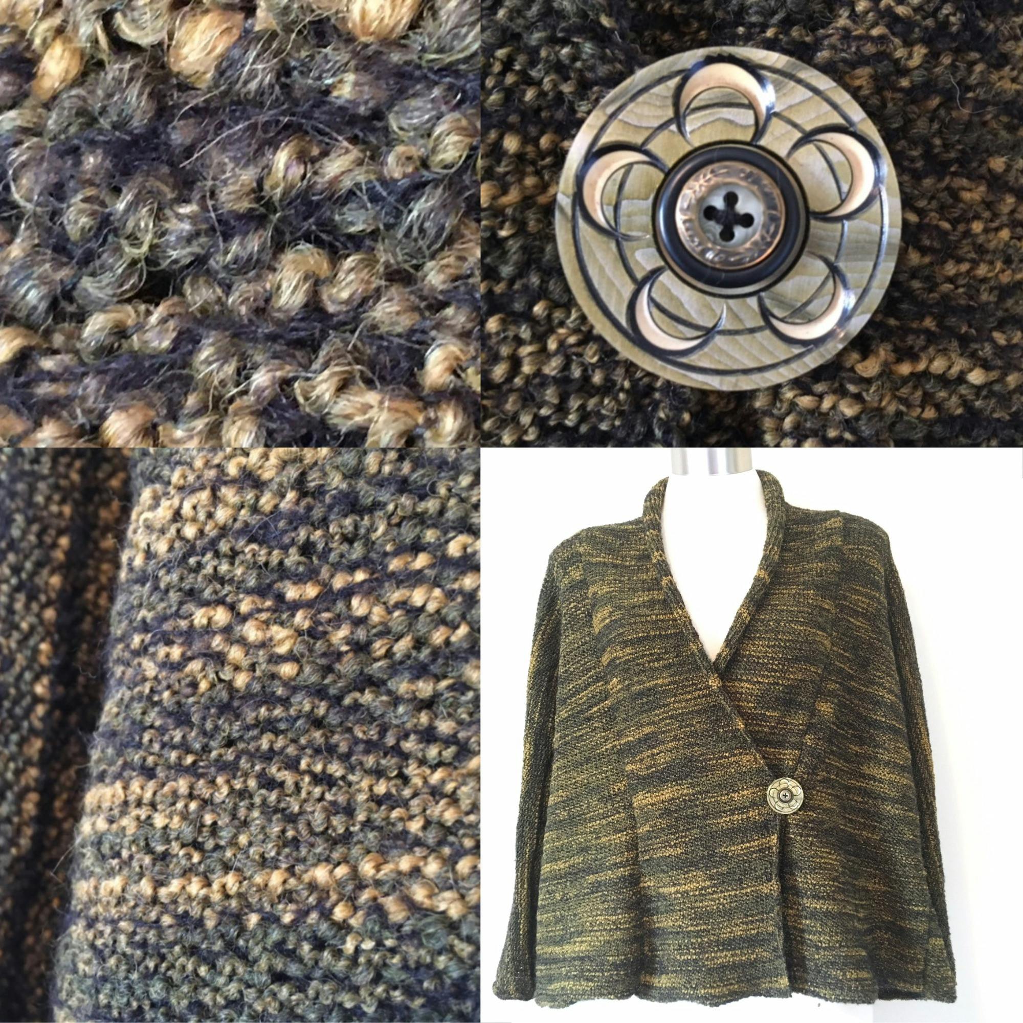 Nullarbor Nights Knit fabric, cellulose button