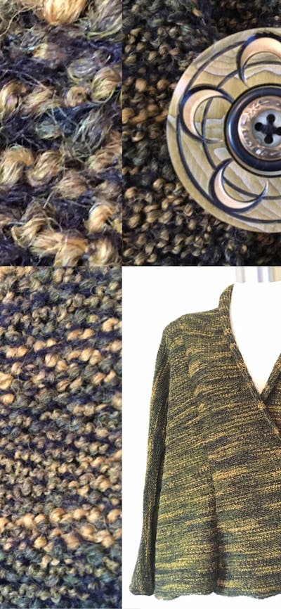 Nullarbor Nights Knit fabric, cellulose button