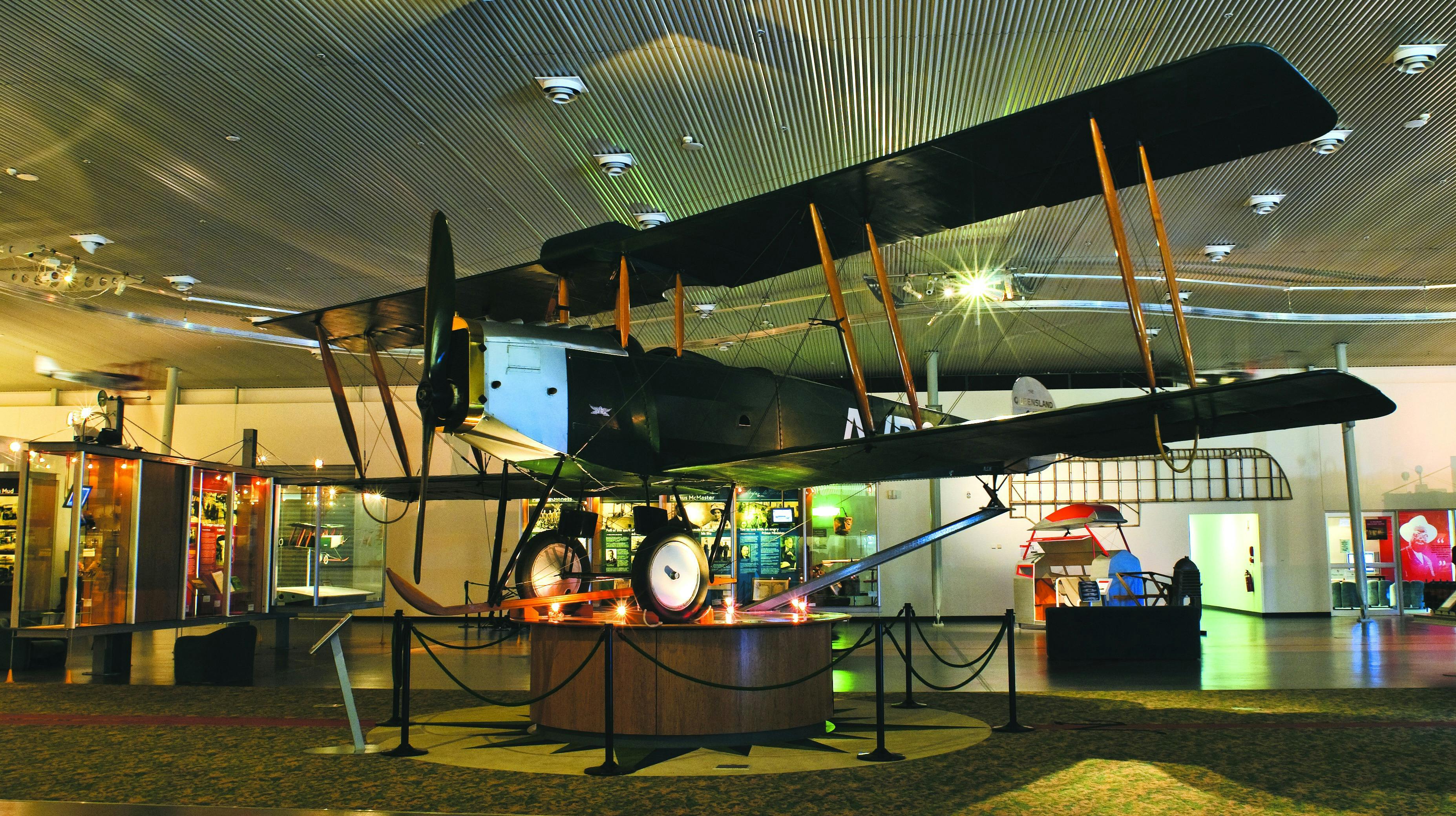 Plane inside the Qantas Founders Museum Longreach. See these plains with Outback Aussie Tours.