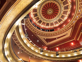 The dome of the His Majesty's Theatre ceiling.
