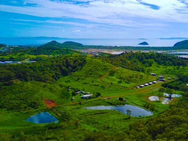 Farm with views over the Keppel Islands and coastal wetlands of the Great Barrier Reef