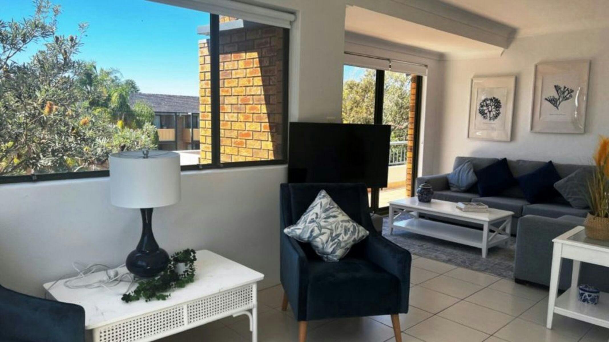 Lounge room and Eastern balcony