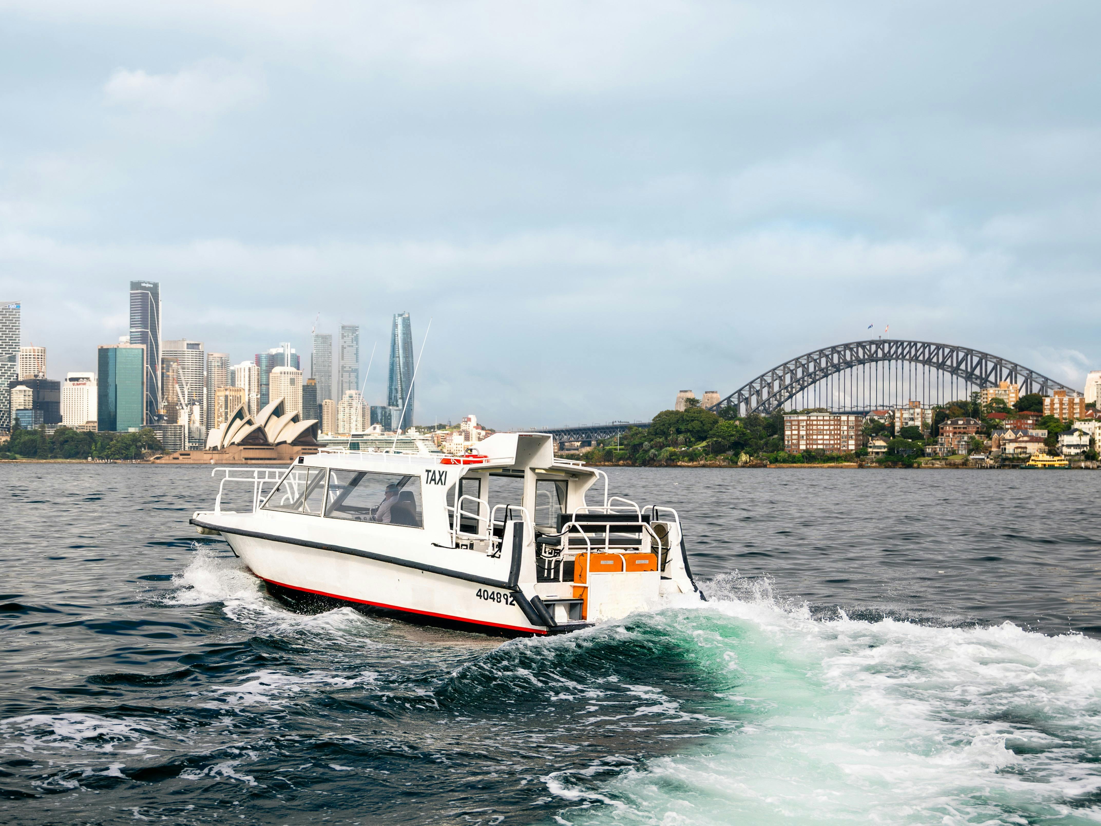 The thrill of a water taxi ride in Sydney Harbour with the Sydney Opera House as your backdrop.