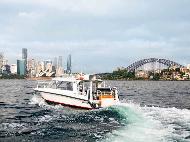 The thrill of a water taxi ride in Sydney Harbour with the Sydney Opera House as your backdrop.