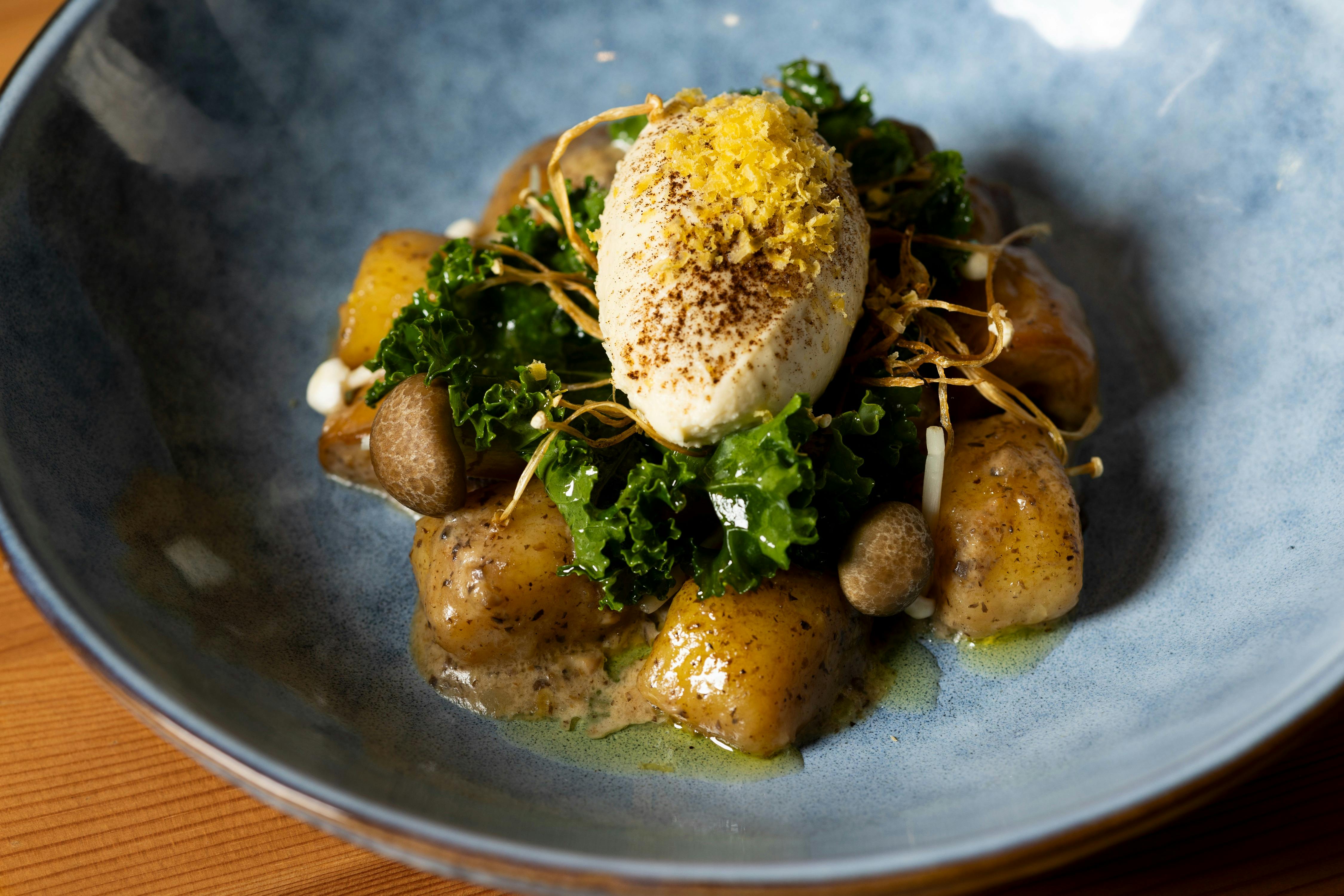 Wild mushroom gnochi